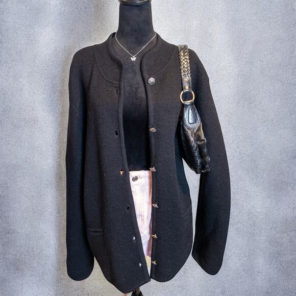 Vintage 80s/90s Talbots 100% Wool Austrian Button Cardigan Jacket XL - Picture 2 of 9